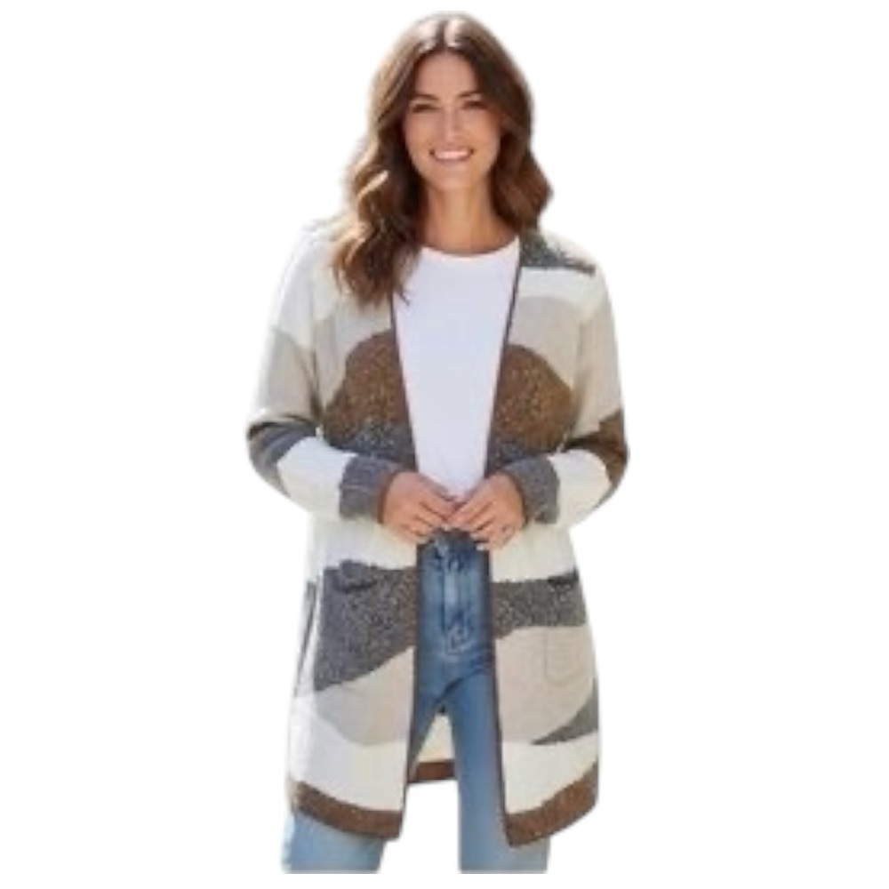 Women's Multicolor Striped Cardigan